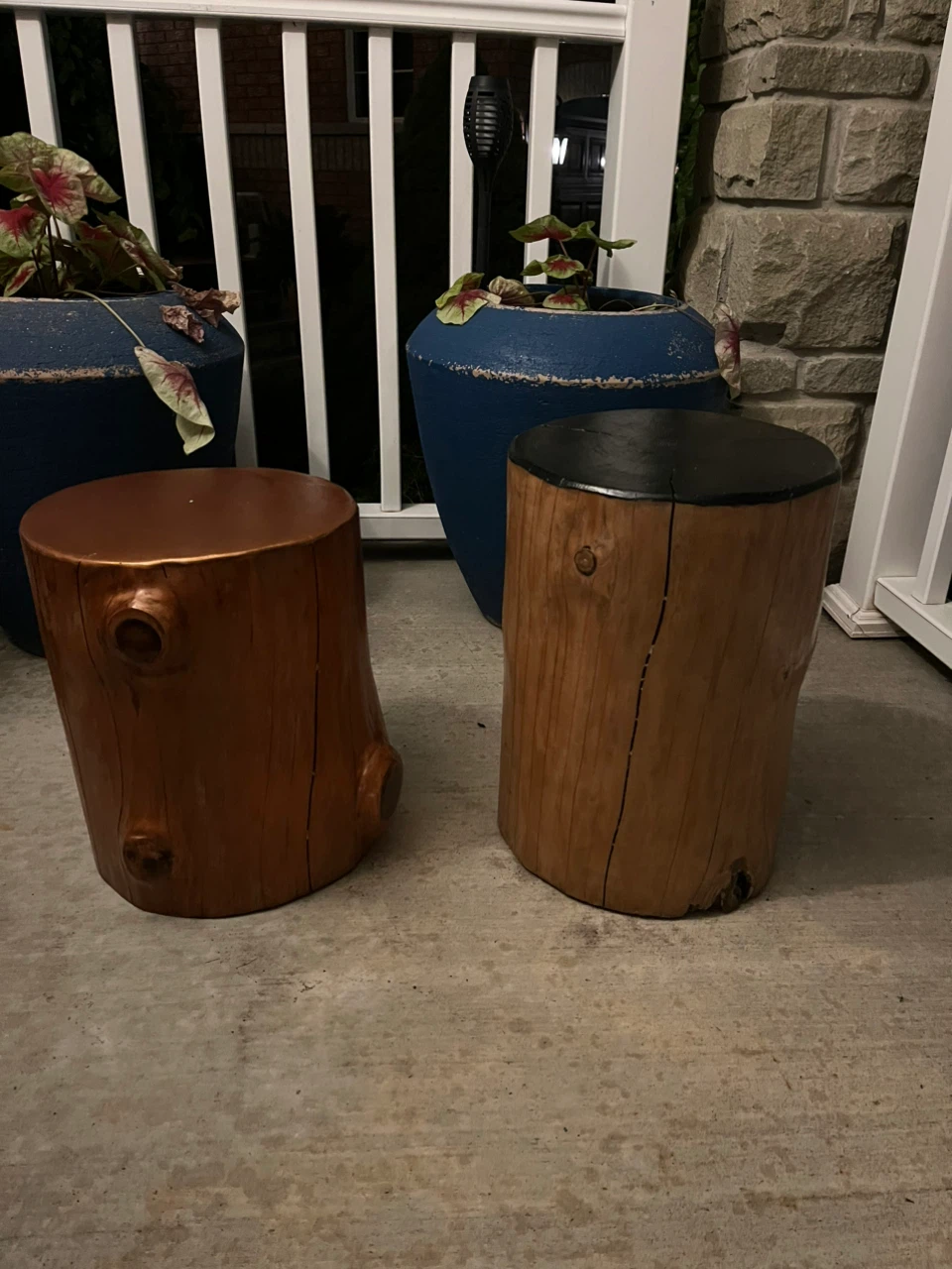 Wood stump side tables - photo 4