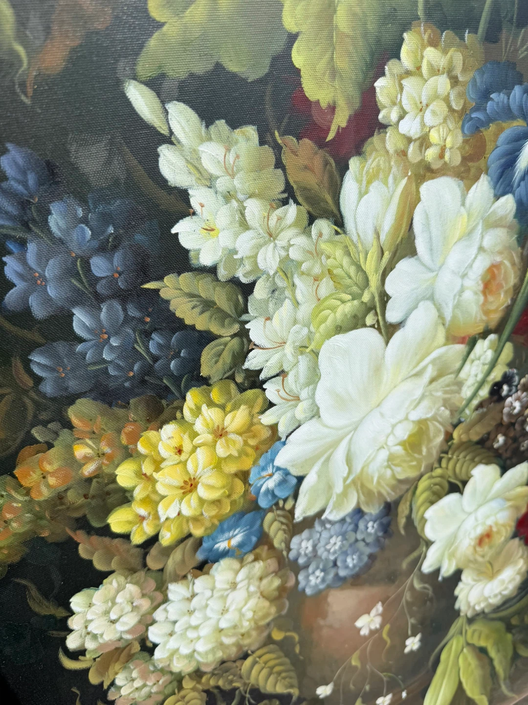 VTG 1960’s Oil On Canvas Floral Still Life in Ornate Frame - photo 4