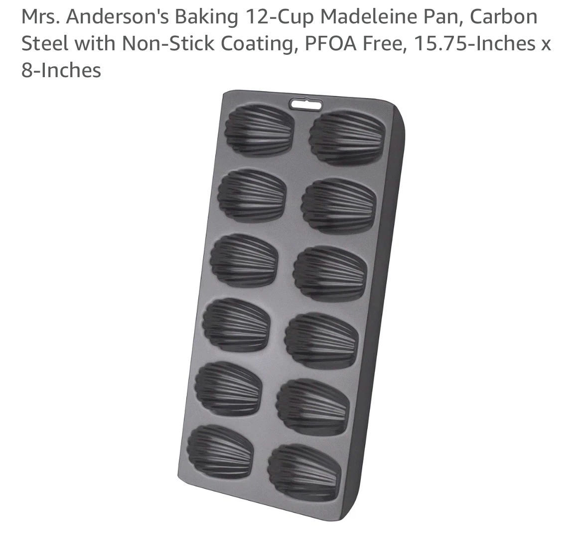 Mrs. Anderson's Baking 12-Cup Madeleine Pan