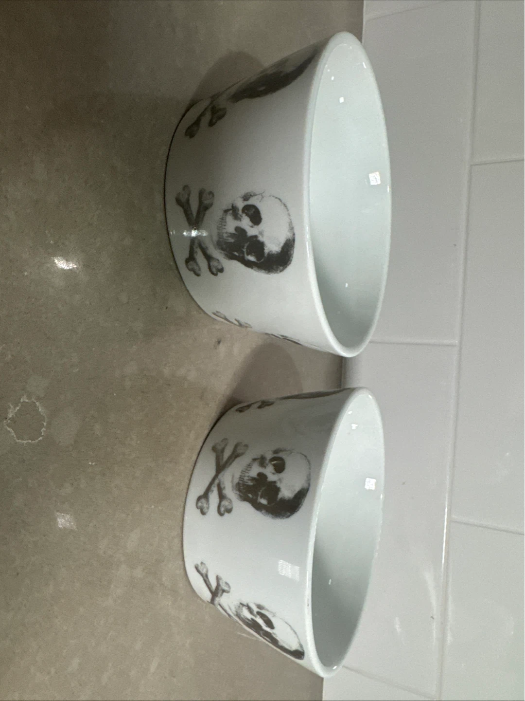 Lot two Z Gallerie Skull & Bones Bowl