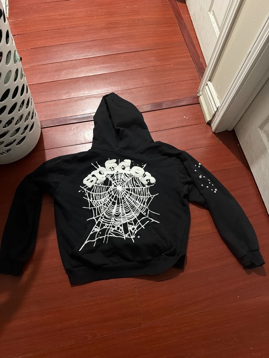 Sp5der Worldwide Black Spider Web Hoodie