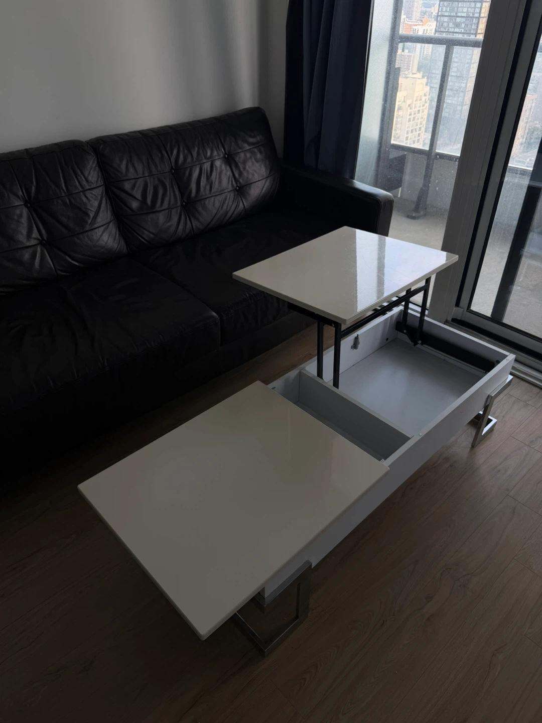 White Lift-Top Coffee Table - photo 2