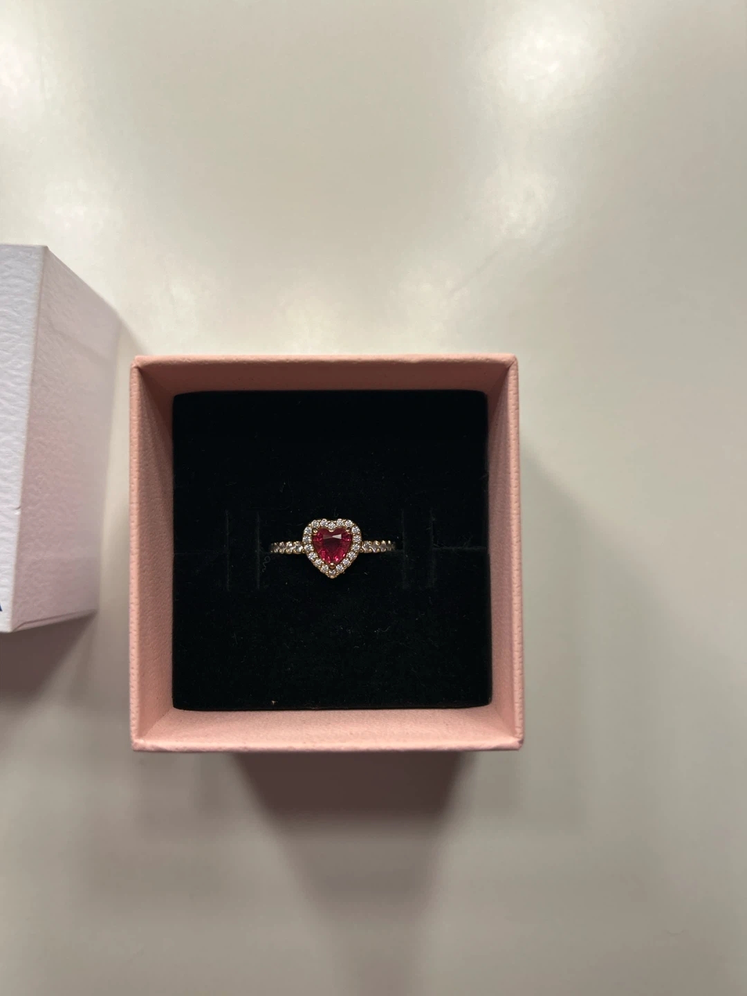 Brand new Red diamond heart pandora ring - photo 2