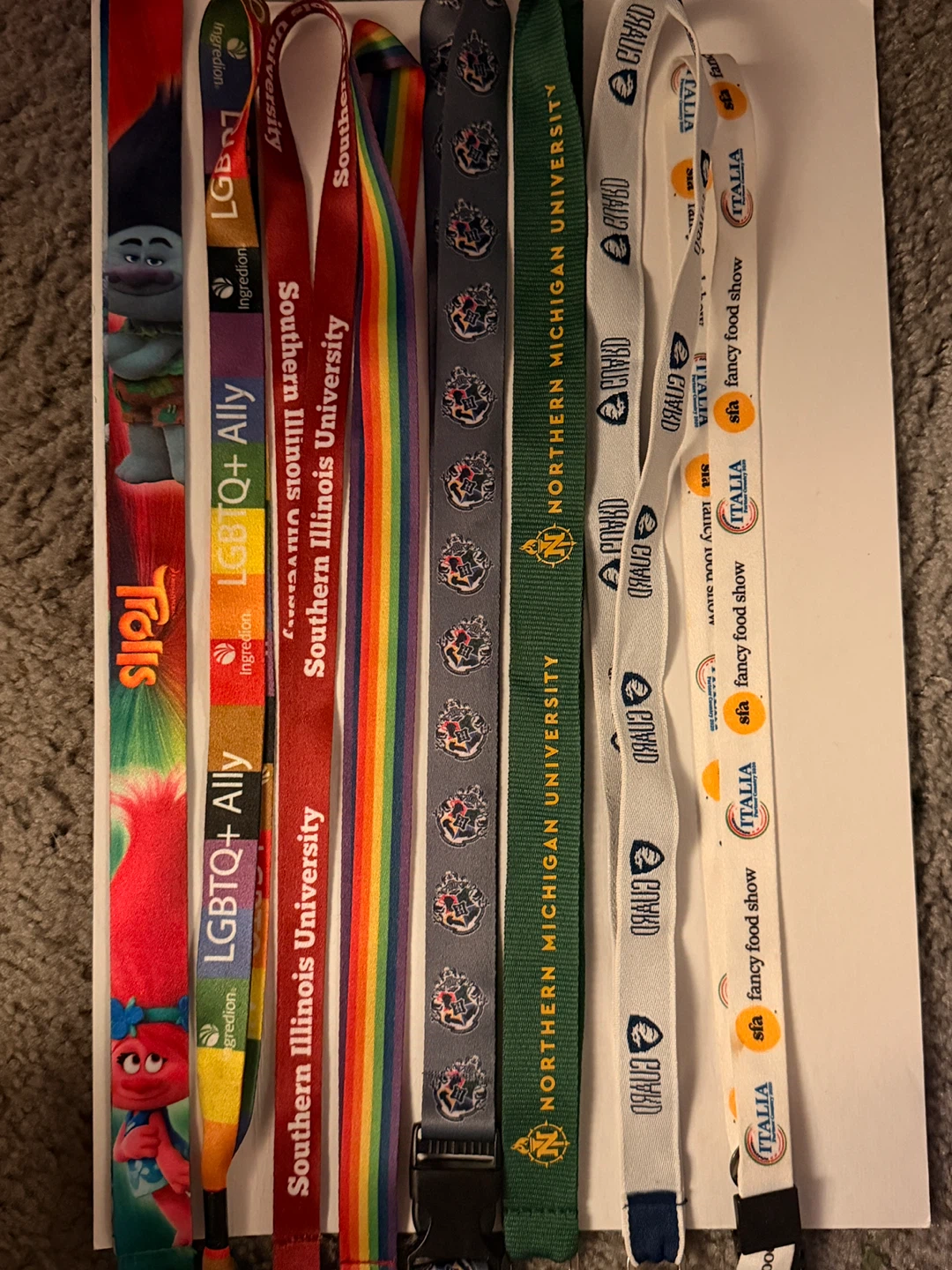 Assorted Lanyards: Trolls, LGBTQ+, Universities, Italia