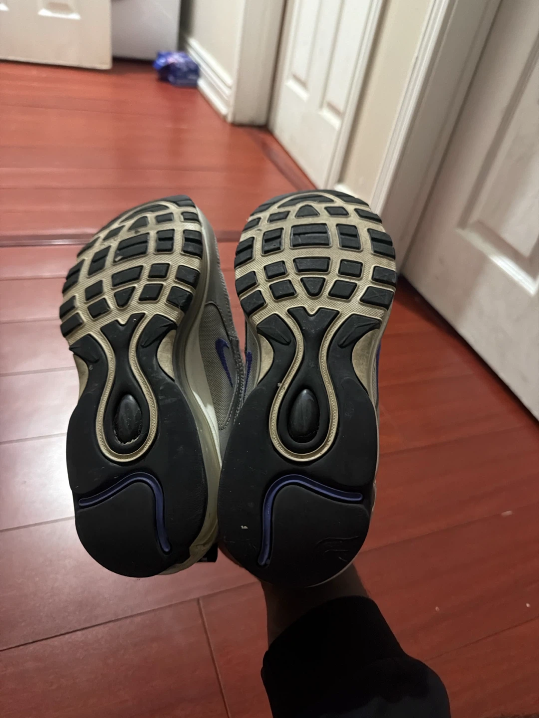 Nike Air Max 97 Grey and Purple Sneakers - photo 4