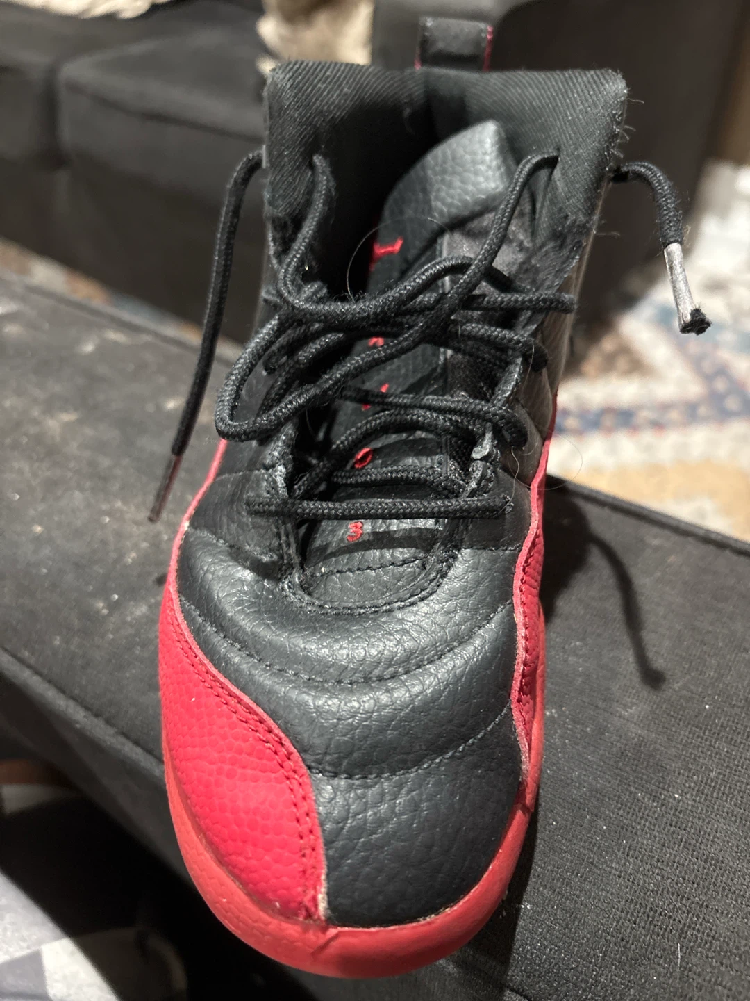 Jordan 12 Retro Black Red Shoes