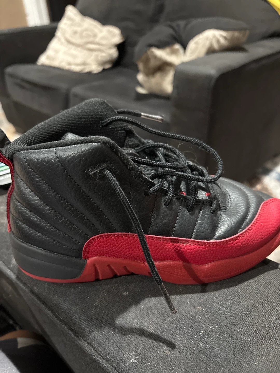 Jordan 12 Retro Black Red Shoes - photo 2