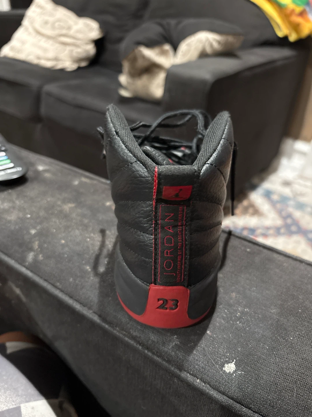 Jordan 12 Retro Black Red Shoes - photo 4