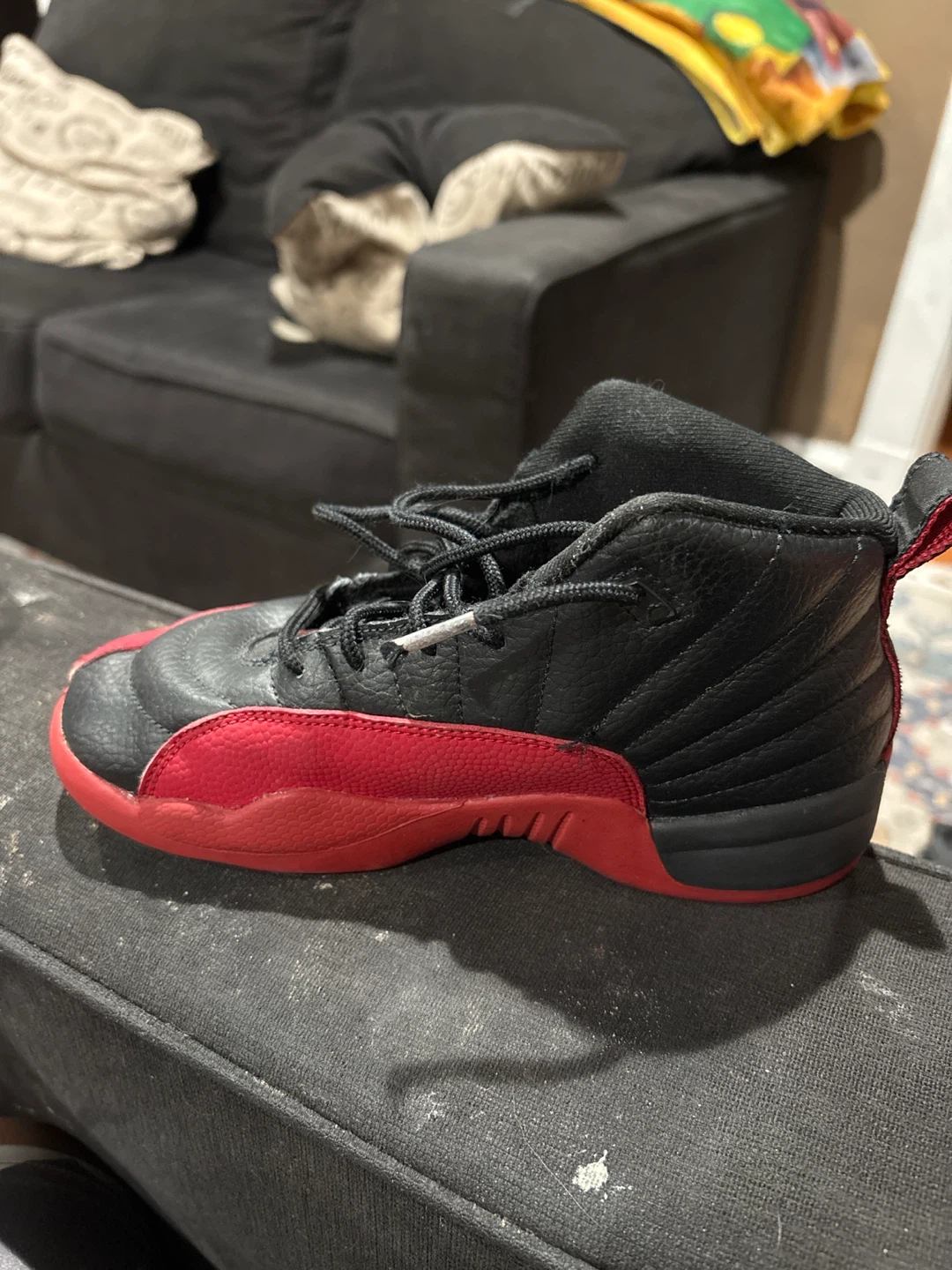Jordan 12 Retro Black Red Shoes - photo 5