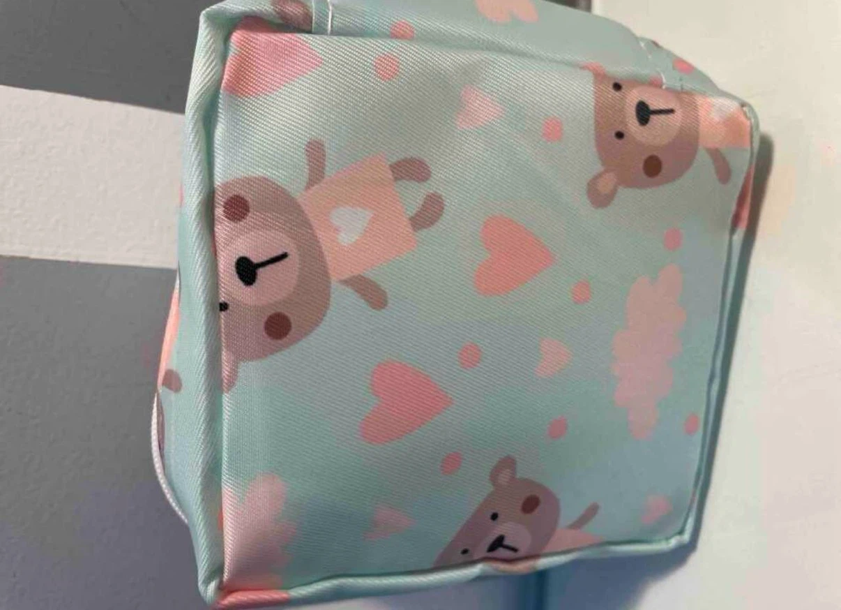 Mini travel makeup bag , cosmetic / pads organizer - photo 4