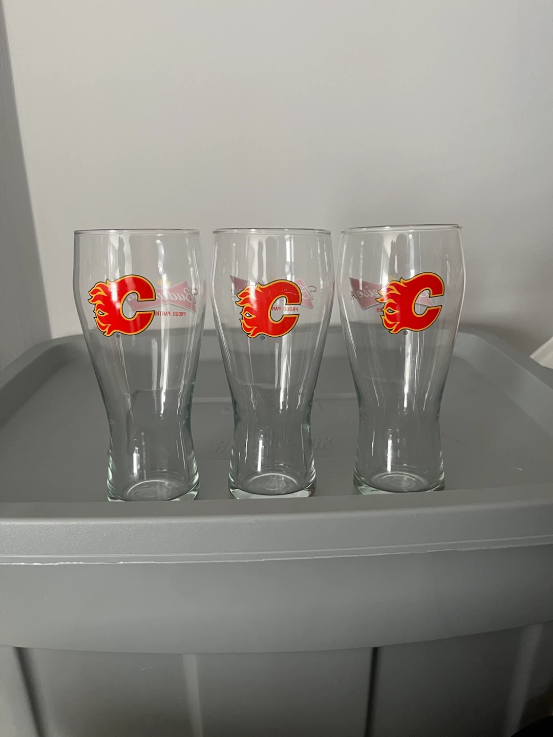Calgary Flames Budweiser Glasses