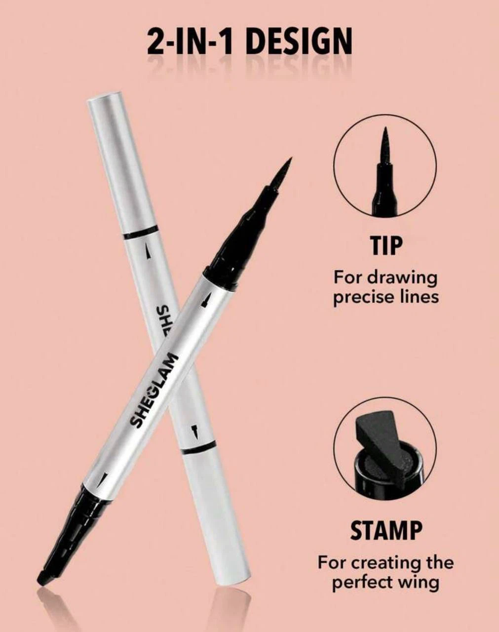 SHEGLAM 2-in-1 Liquid Eyeliner with Stamp
