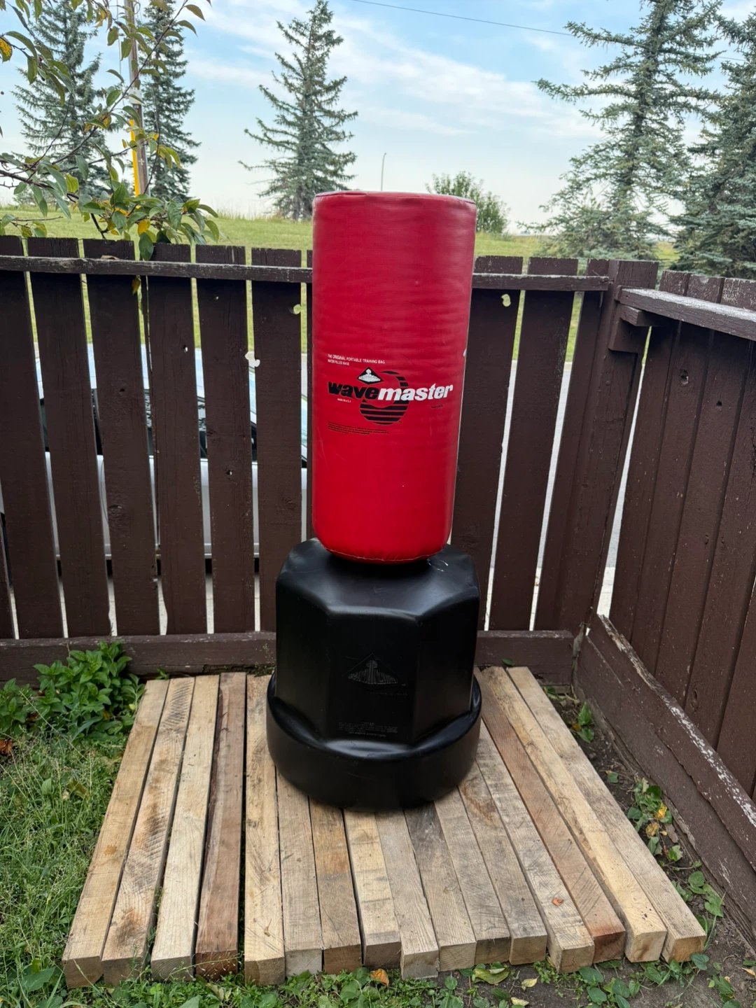 Wavemaster Red Punching Bag with Water Filled Base