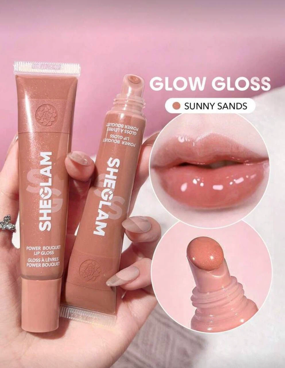 SHEGLAM Power Bouquet Lip Gloss – Sunny Sands / Freesia - photo 2