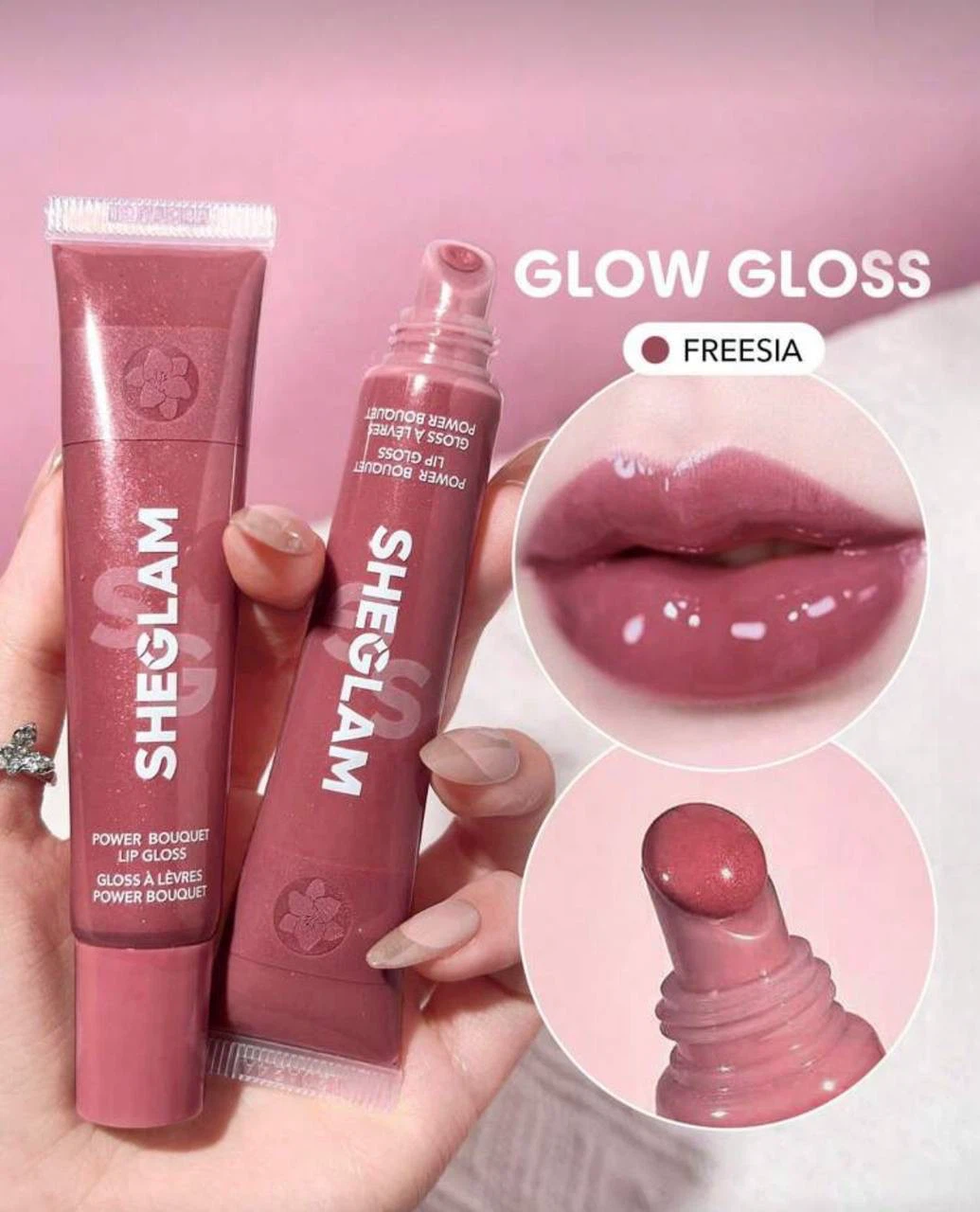 SHEGLAM Power Bouquet Lip Gloss – Sunny Sands / Freesia - photo 4