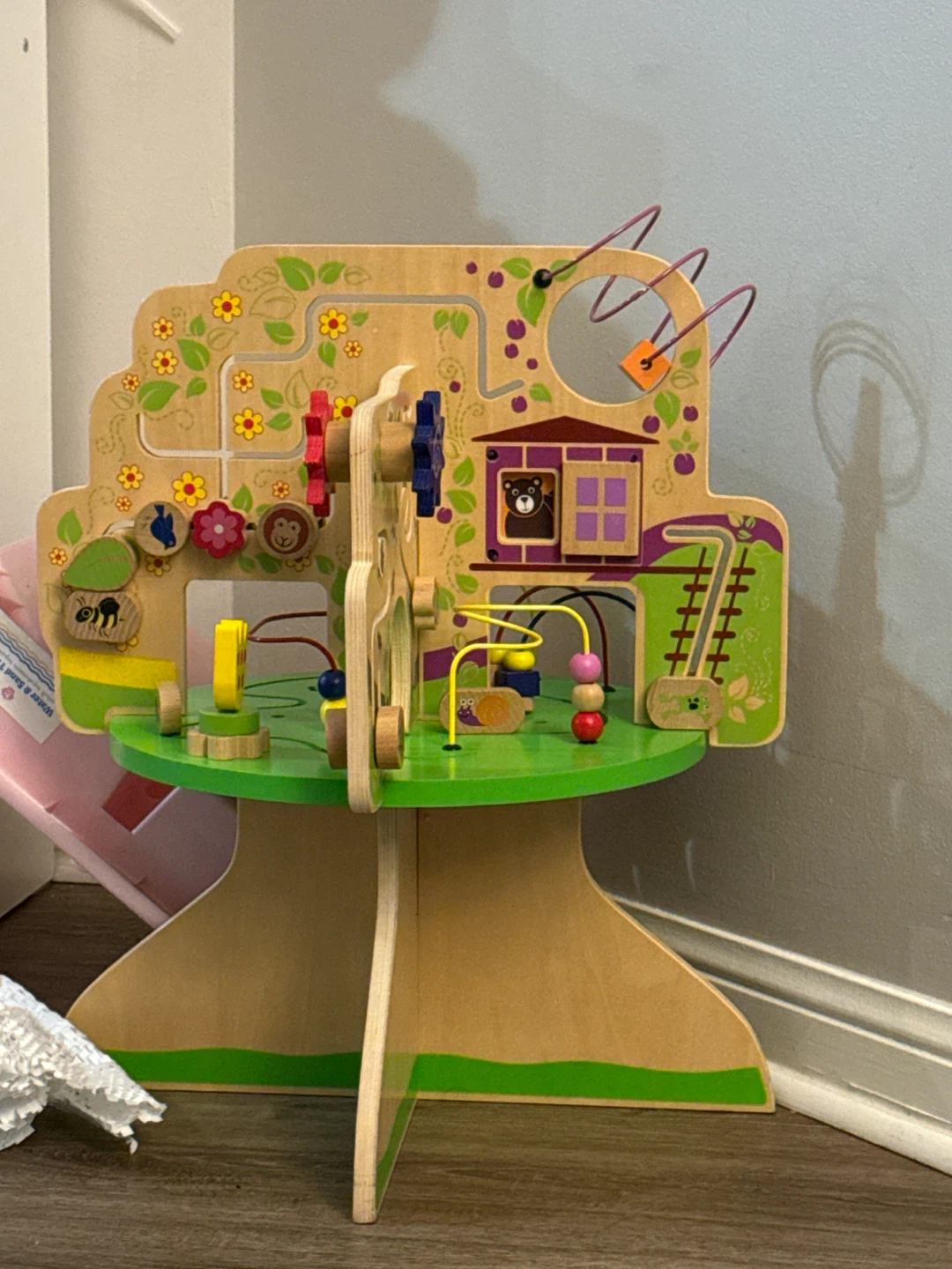 Wooden Activity Cube Bead Toy - photo 2