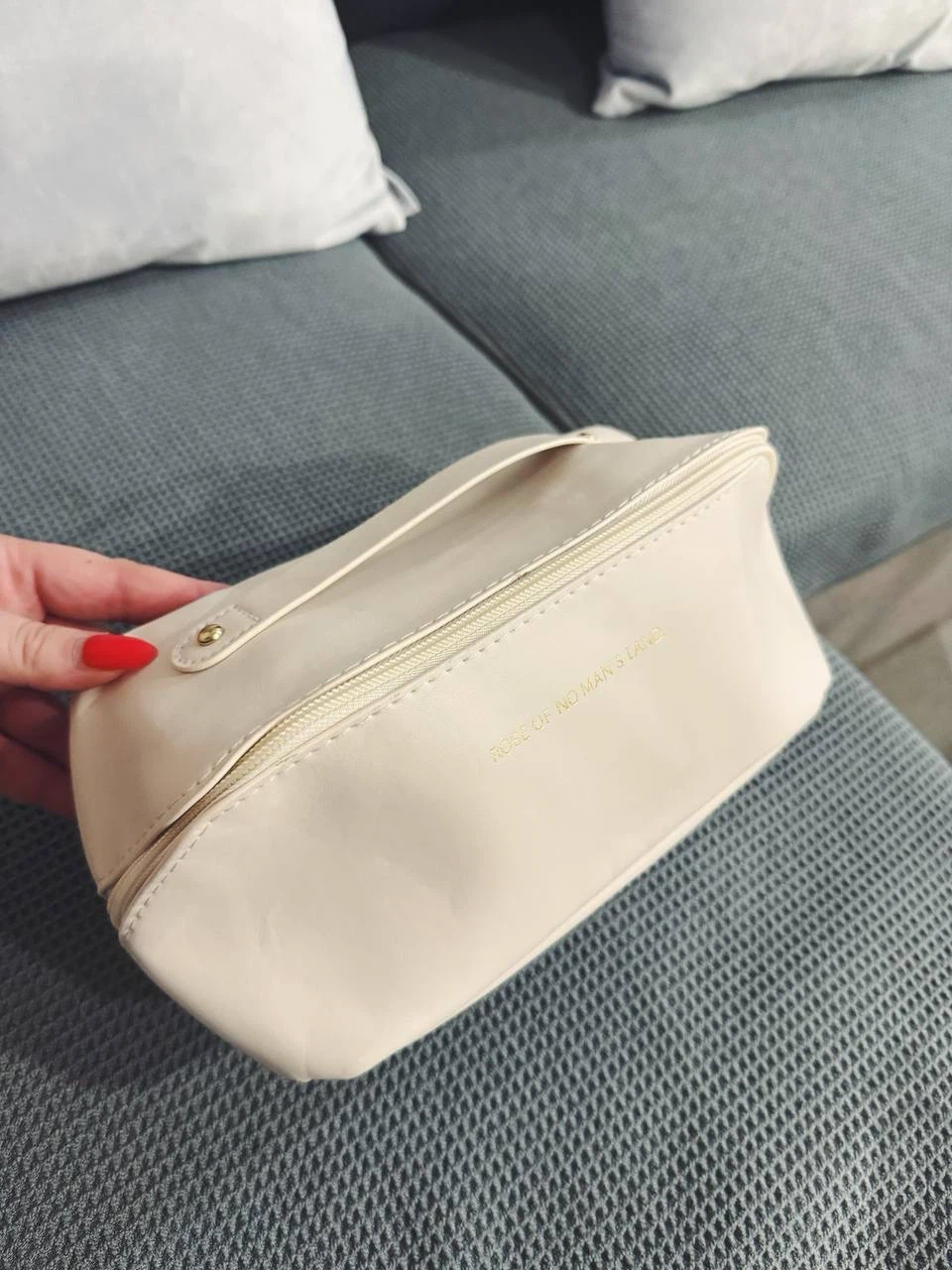 Large Makeup Bag / Travel Cosmetic Organizer (White) - photo 5