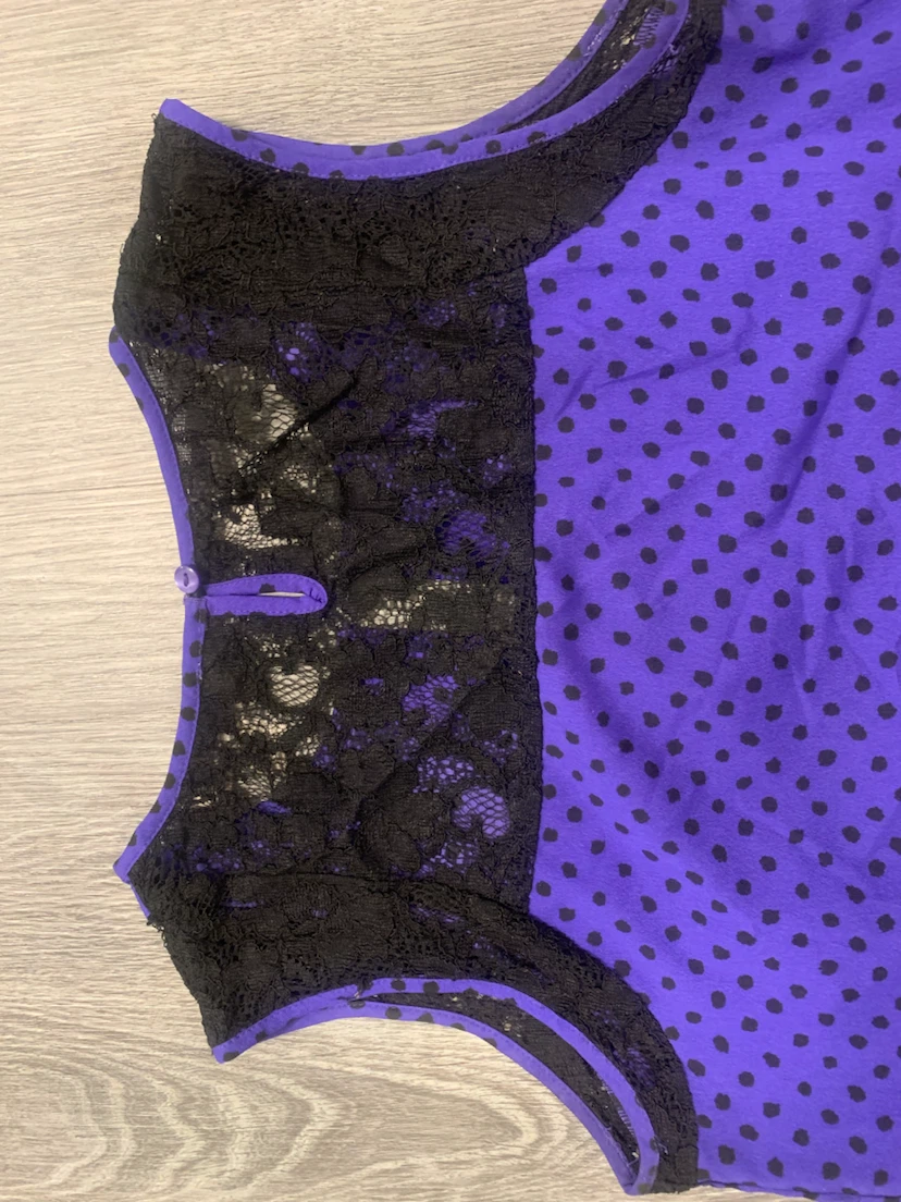 Polka Dot Lace Trim Top XXSP - photo 3