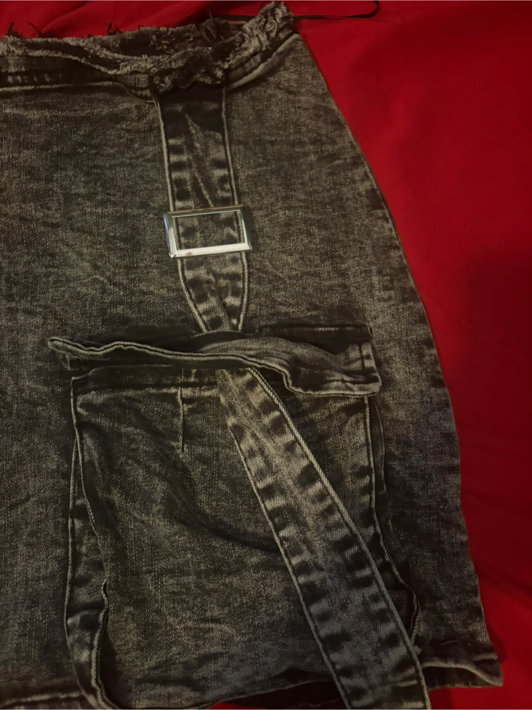 AKIRA Denim Cargo Mini Skirt 1X - photo 4