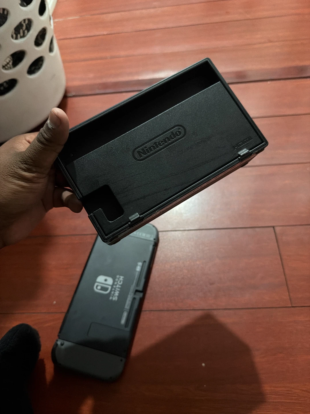 Nintendo Switch console with Grey Joy-Cons and dock - photo 4