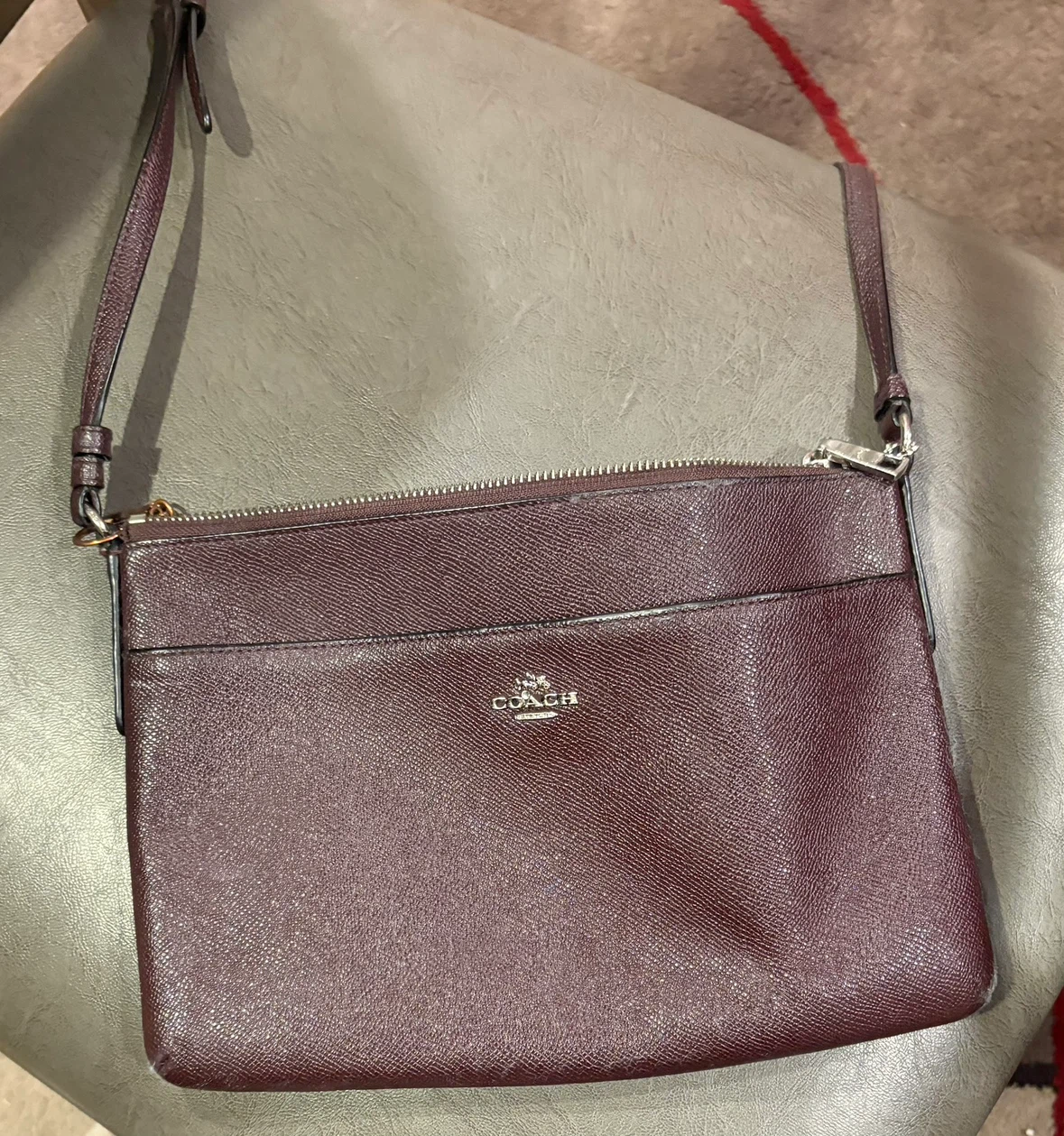 Burgundy Coach Crossbody Purse