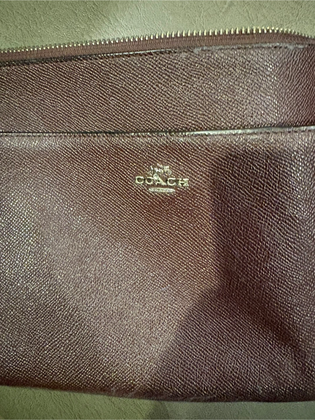 Burgundy Coach Crossbody Purse - photo 2