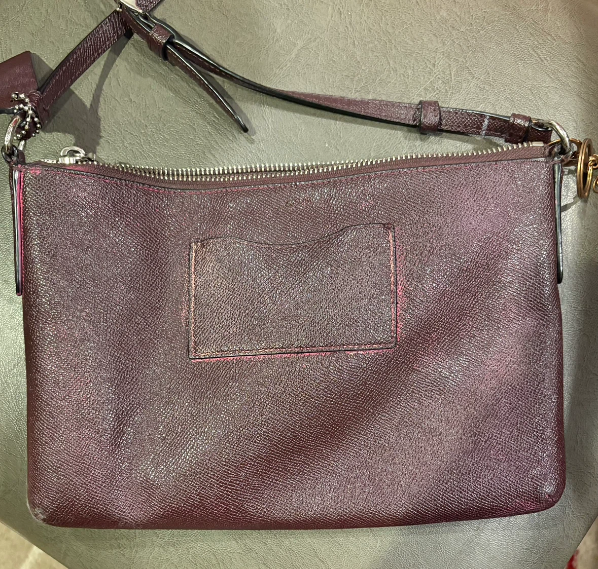Burgundy Coach Crossbody Purse - photo 3