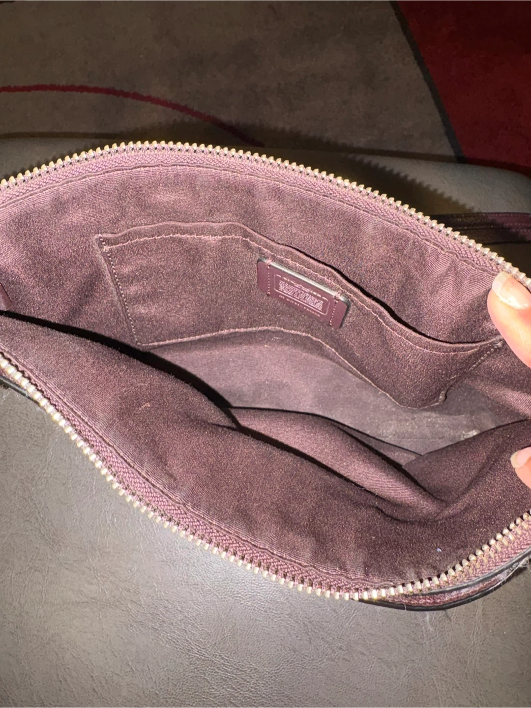Burgundy Coach Crossbody Purse - photo 4