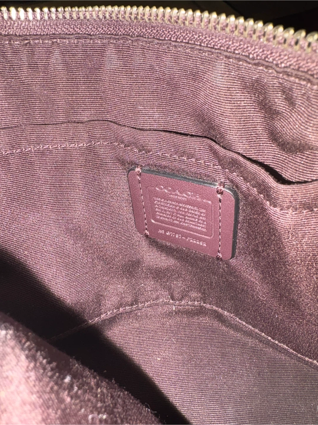 Burgundy Coach Crossbody Purse - photo 5