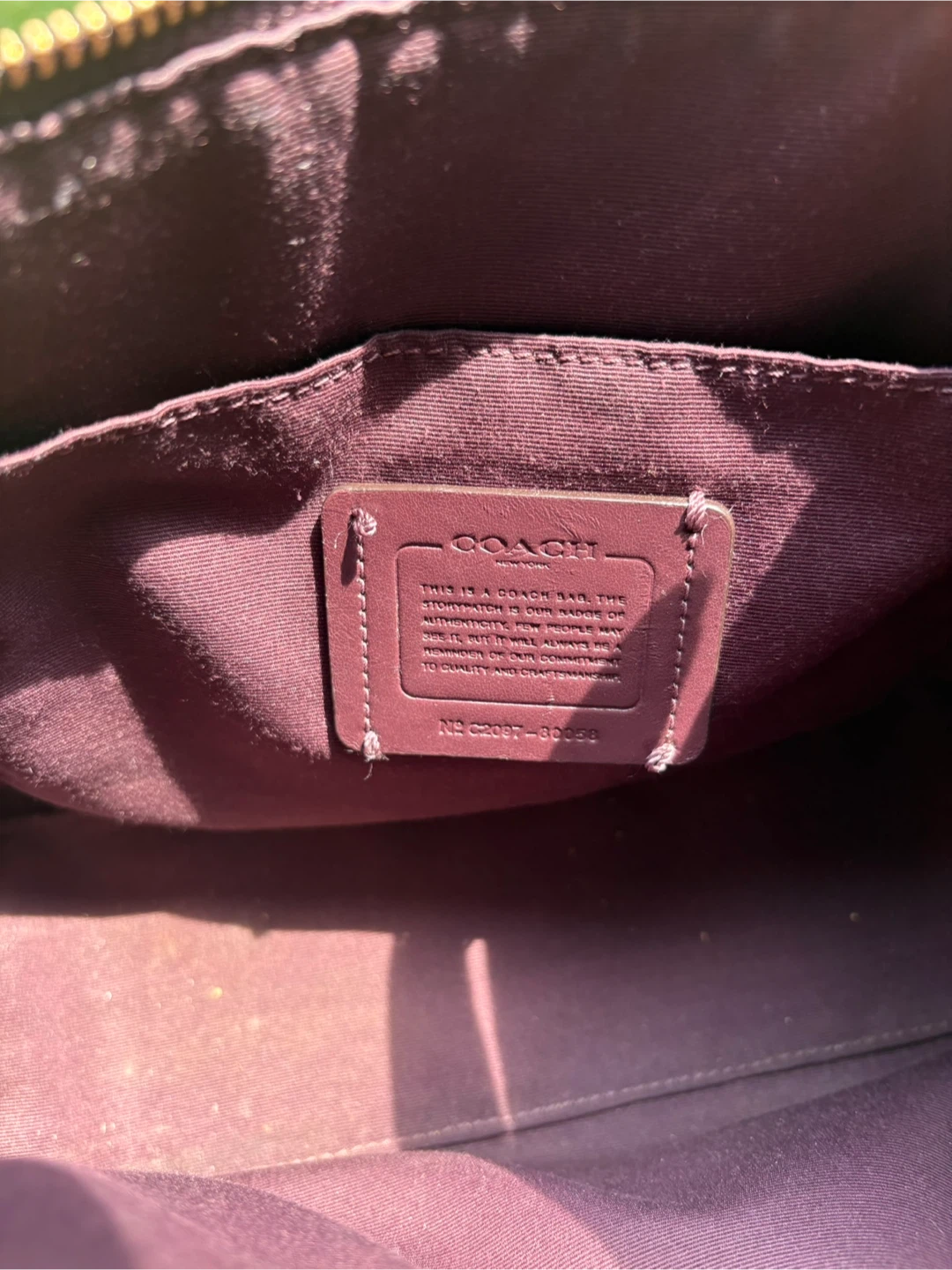 Coach Leather Shoulder Bag Burgundy - photo 5