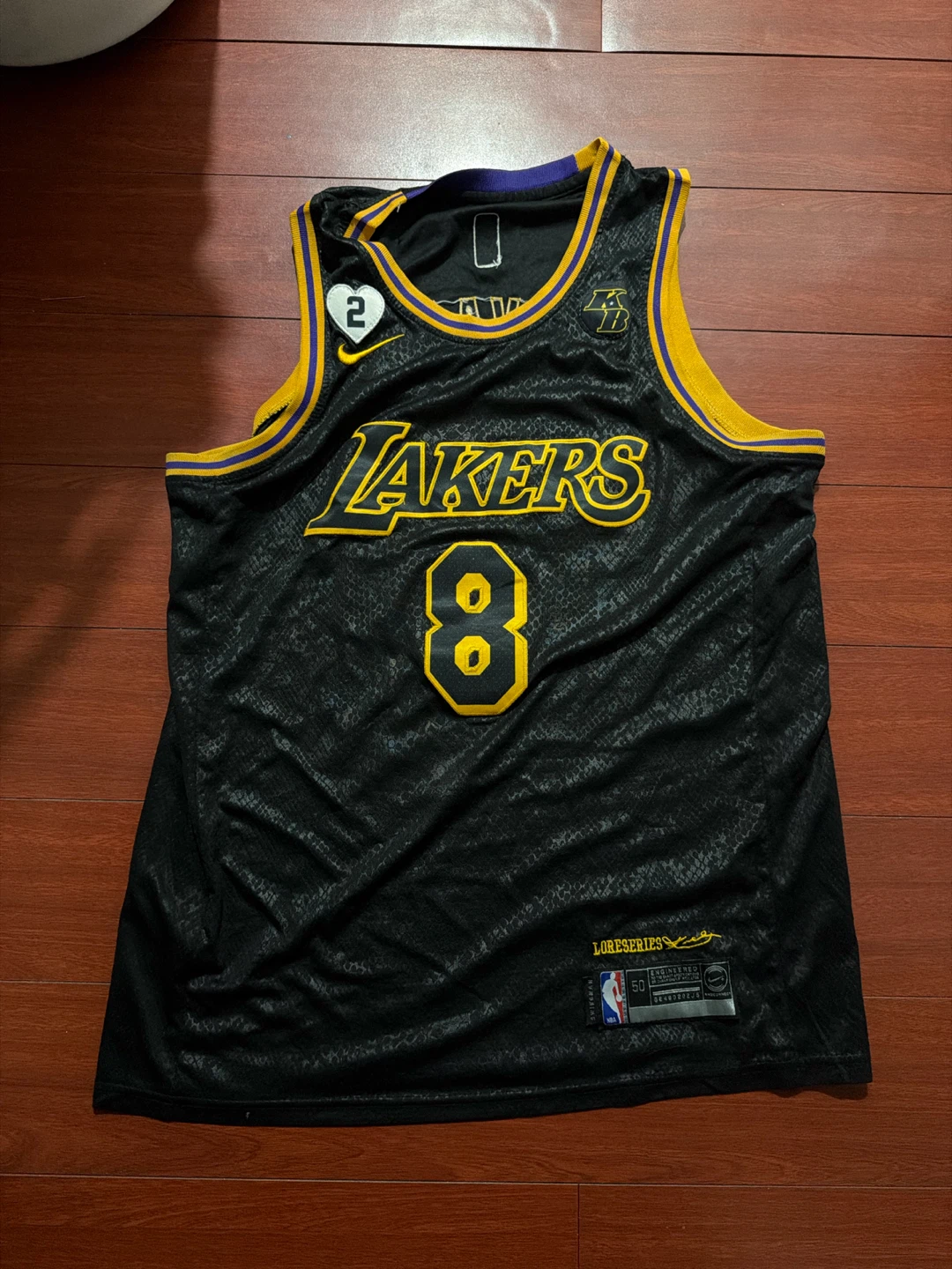 Nike Lakers Kobe Bryant Black Mamba Jersey Size 50