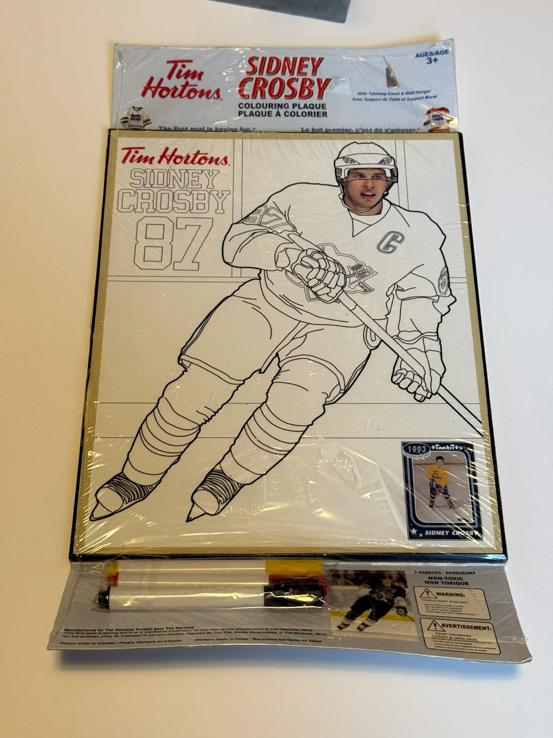 2012 Tim Hortons Sidney Crosby Colouring Plaque