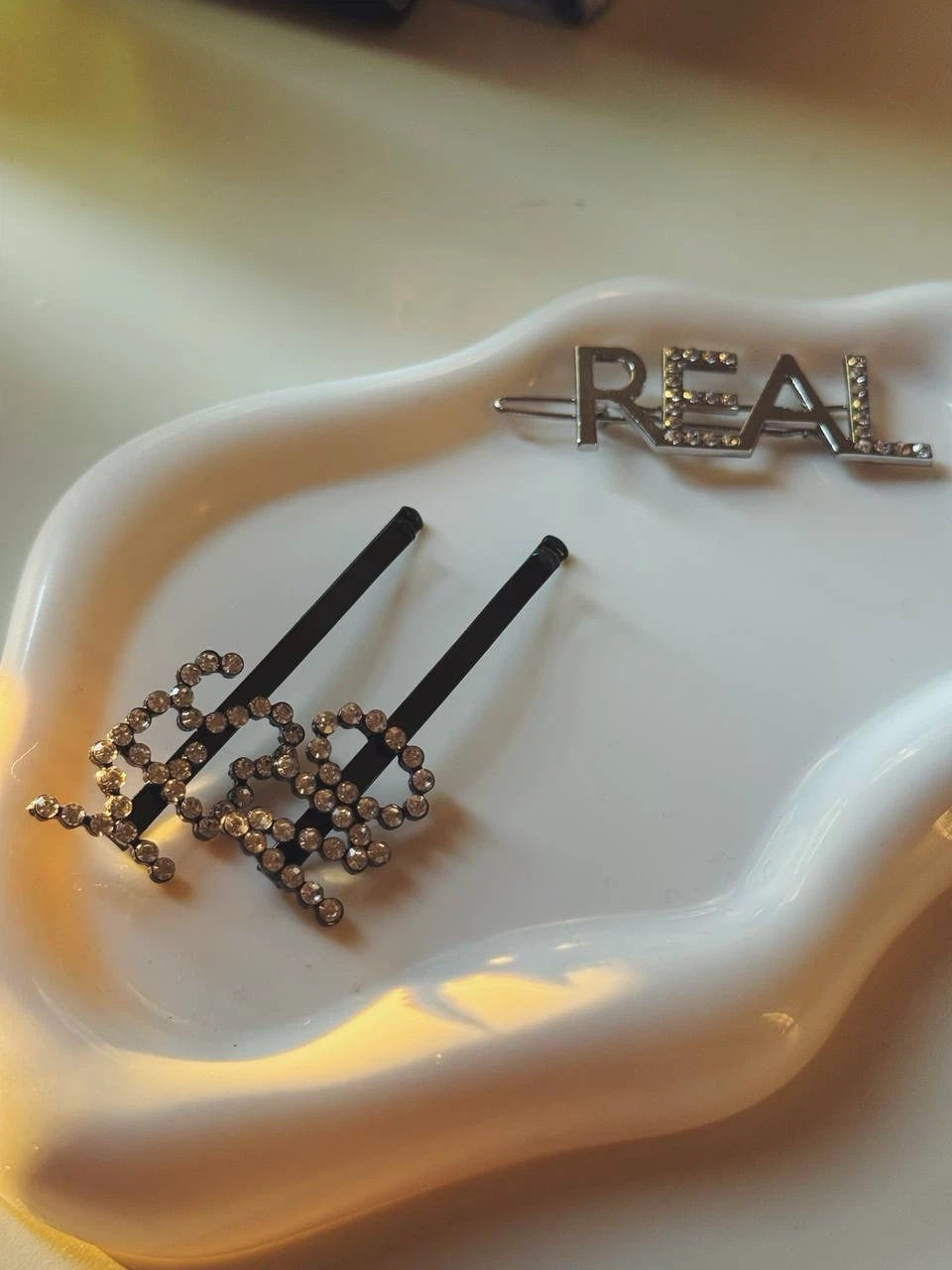 Rhinestone Hair Clip Set – 3 Pieces