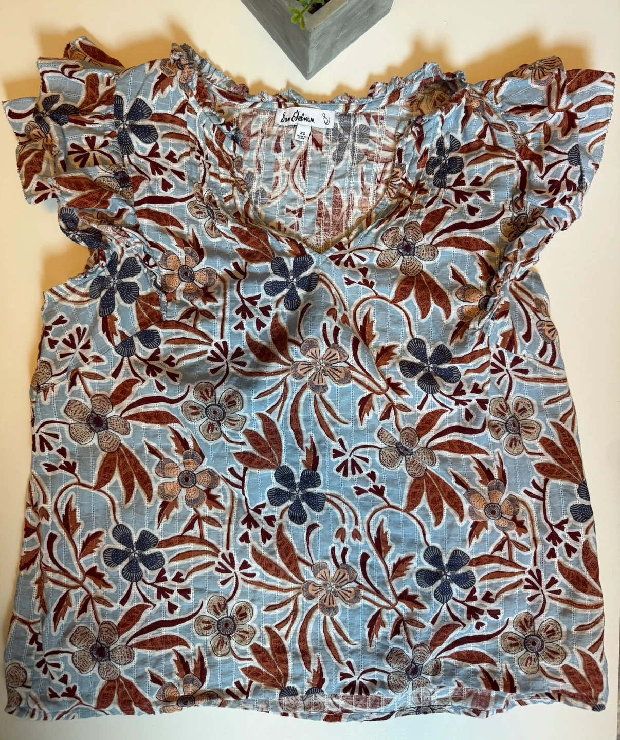 Floral Ruffle Top