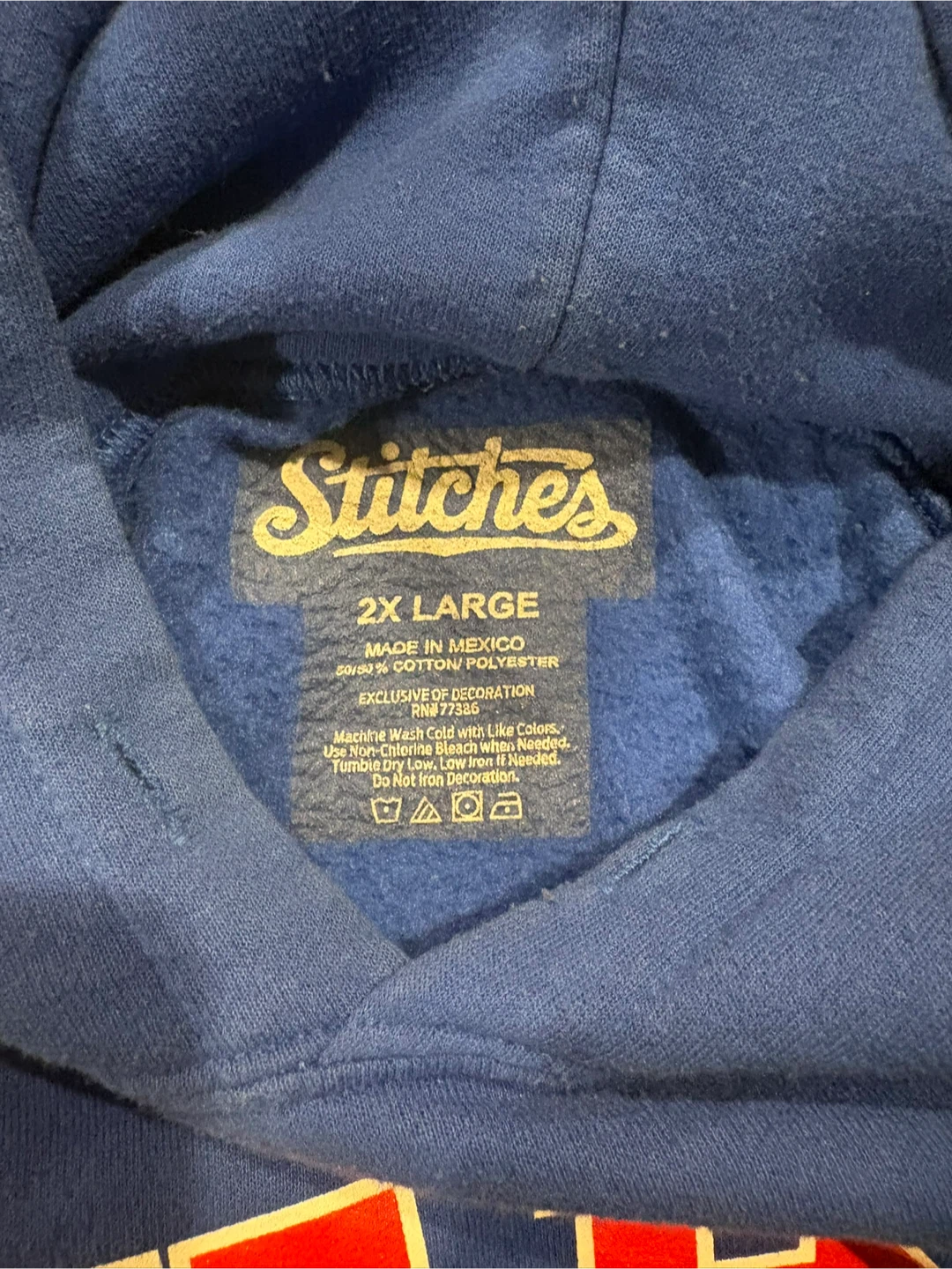Chicago Cubs Hoodie Stitches 2X Large - photo 2