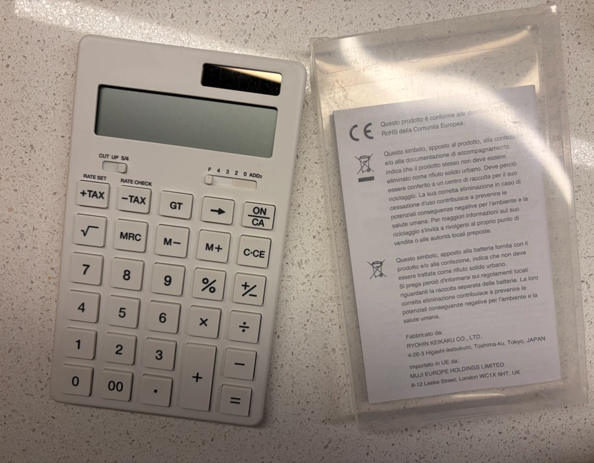 Calculator from Muji