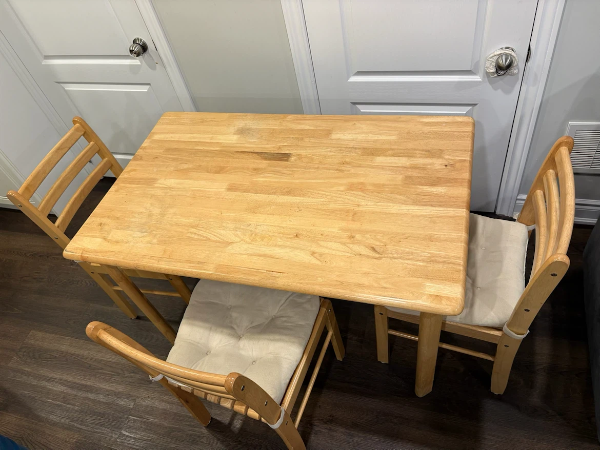 Wooden Dining Table and Chairs Set