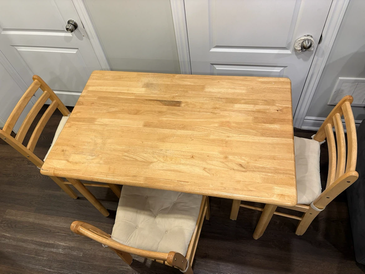 Wooden Dining Table and Chairs Set - photo 2