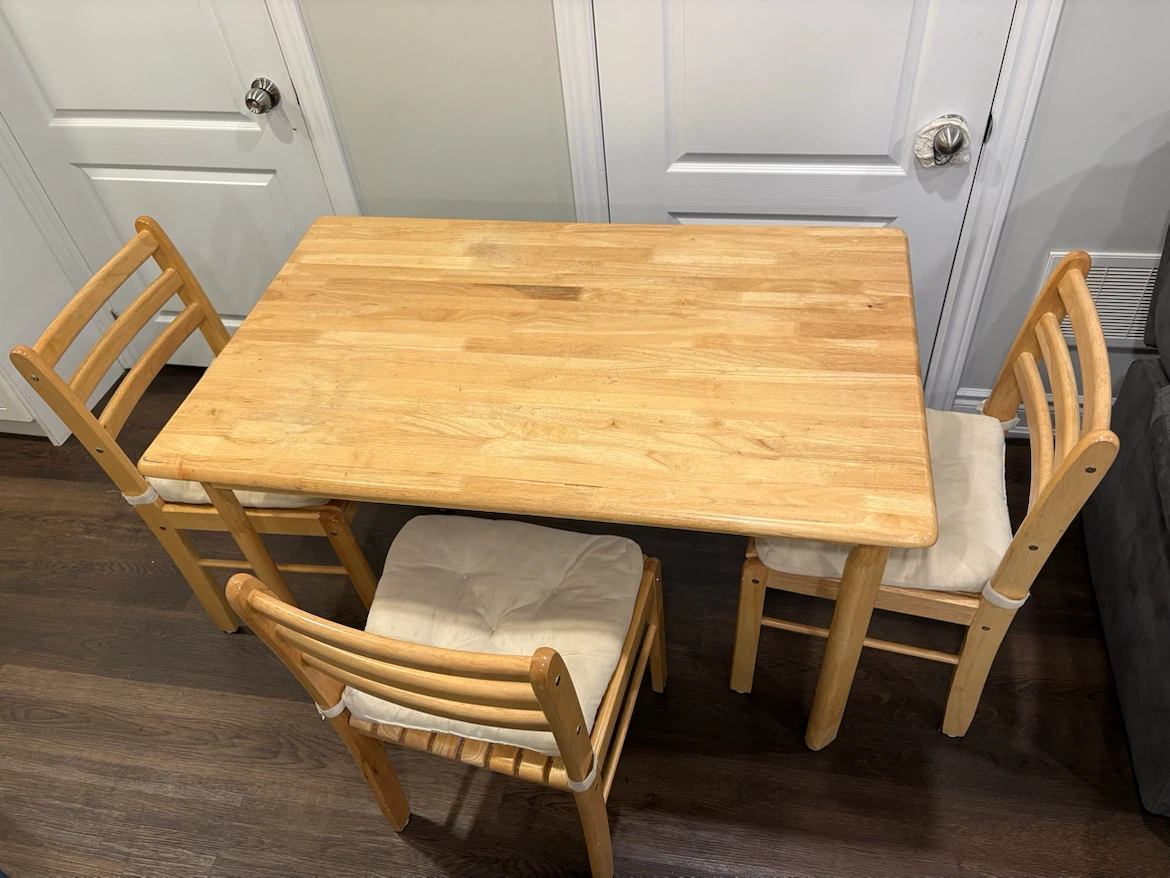 Wooden Dining Table and Chairs Set - photo 3