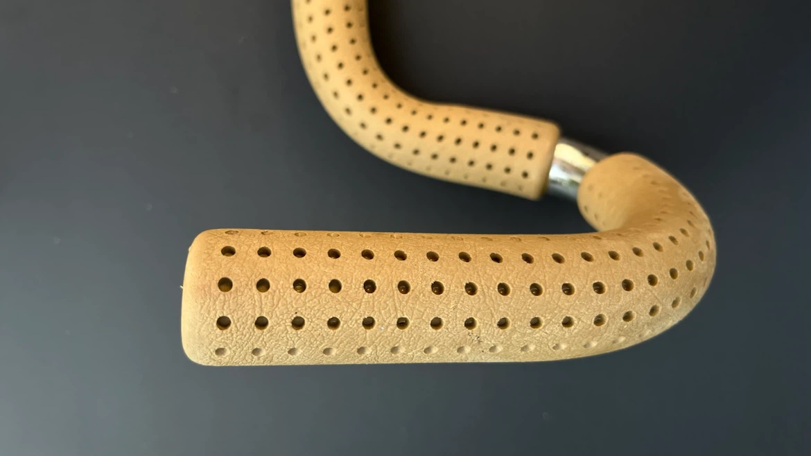 Bicycle Handlebars with Perforated Tan Grips - photo 5