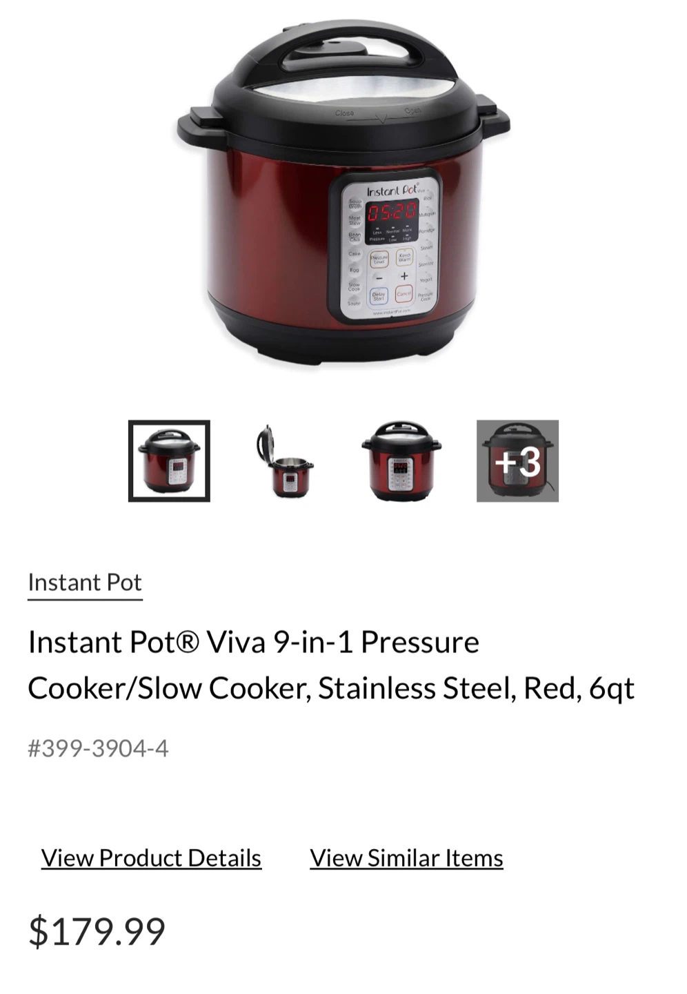 Instant Pot Viva 9-in-1 Pressure Cooker