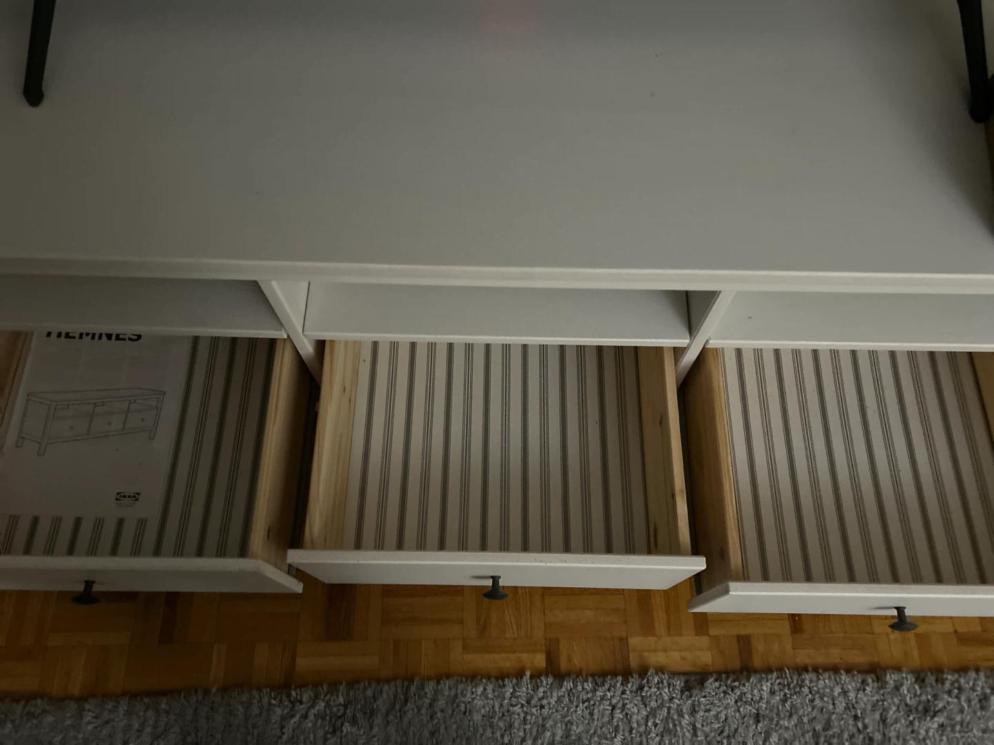 IKEA HEMNES White TV Stand - photo 2