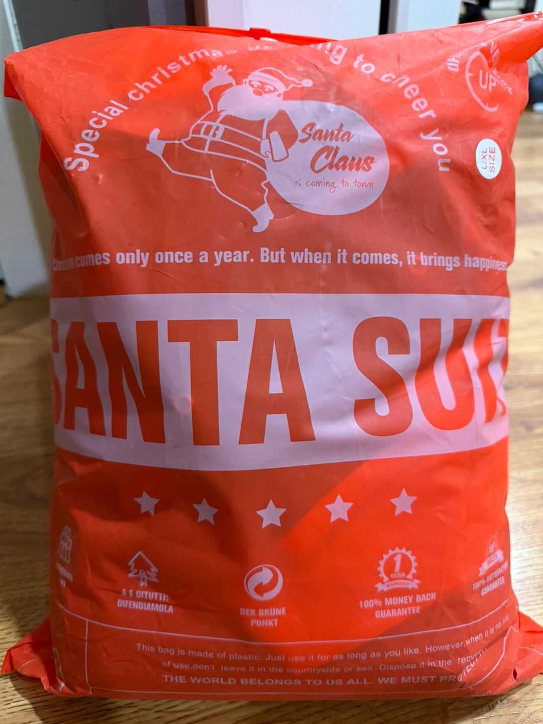 Santa Claus Gift Bag L/XL