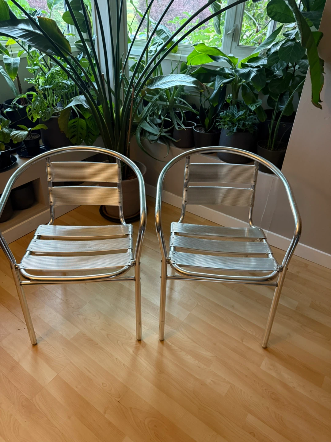 Aluminum Outdoor Patio Chairs (Set of 2)