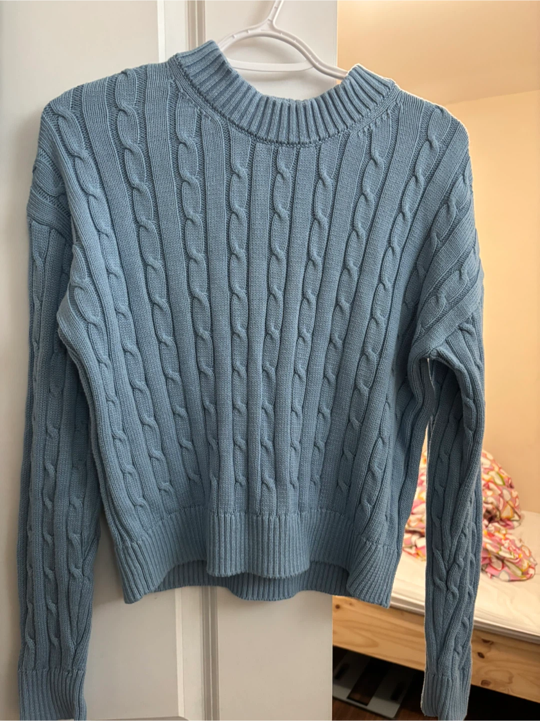 Gap Cable Knit Sweater - Baby Blue - Size S