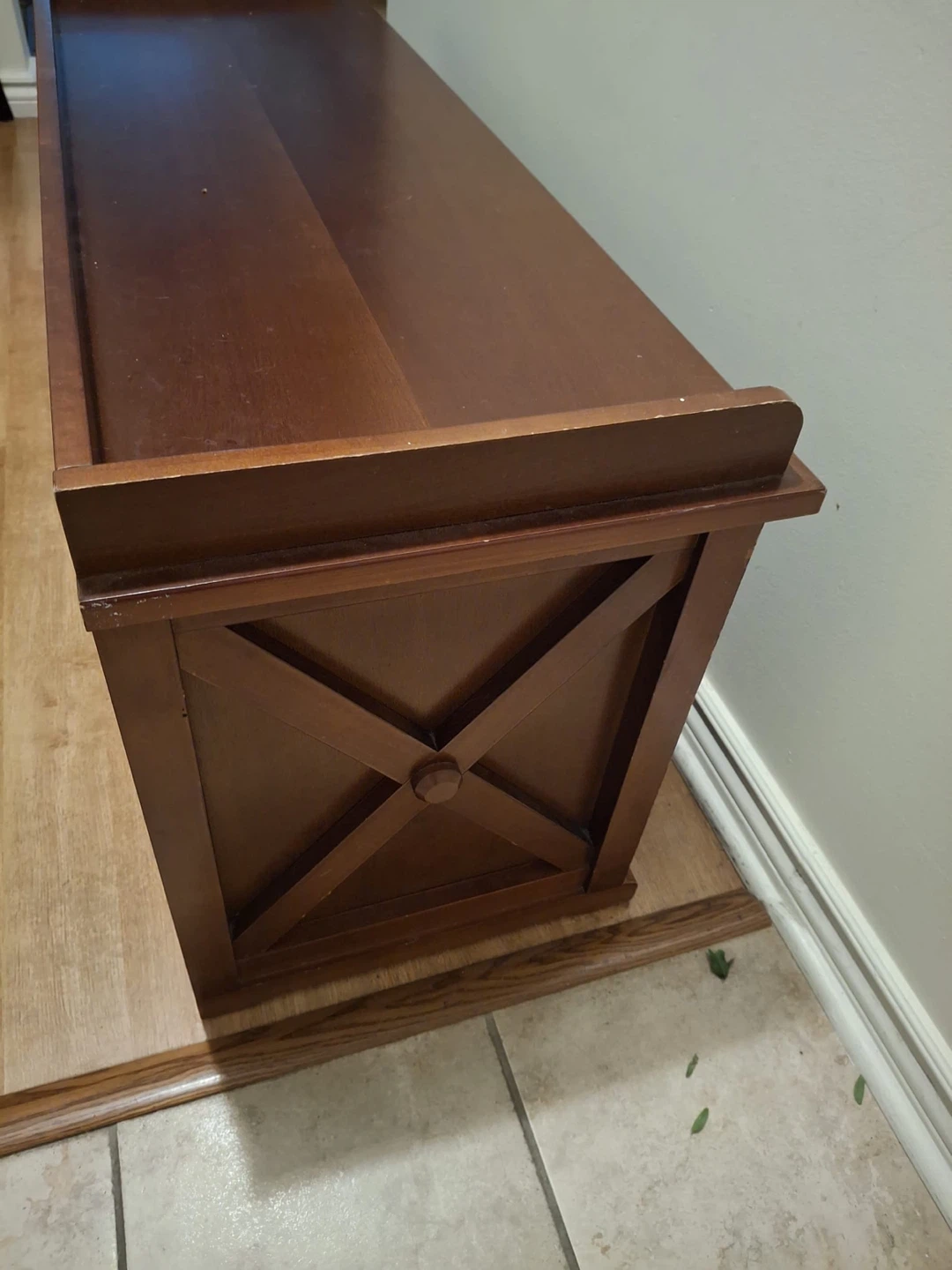 Wooden Storage Bench with Two Cubbies - photo 3