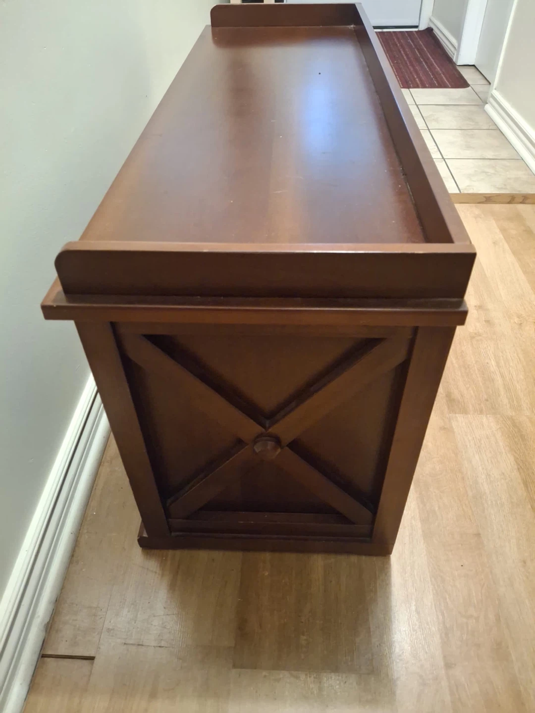 Wooden Storage Bench with Two Cubbies - photo 5