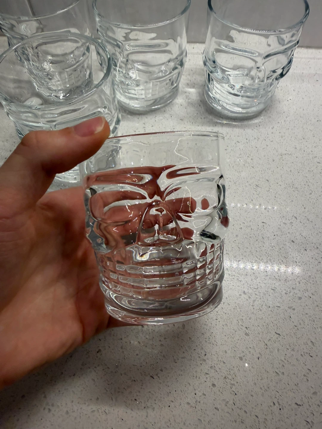 Set of 5 Skull drinking Glasses - photo 2