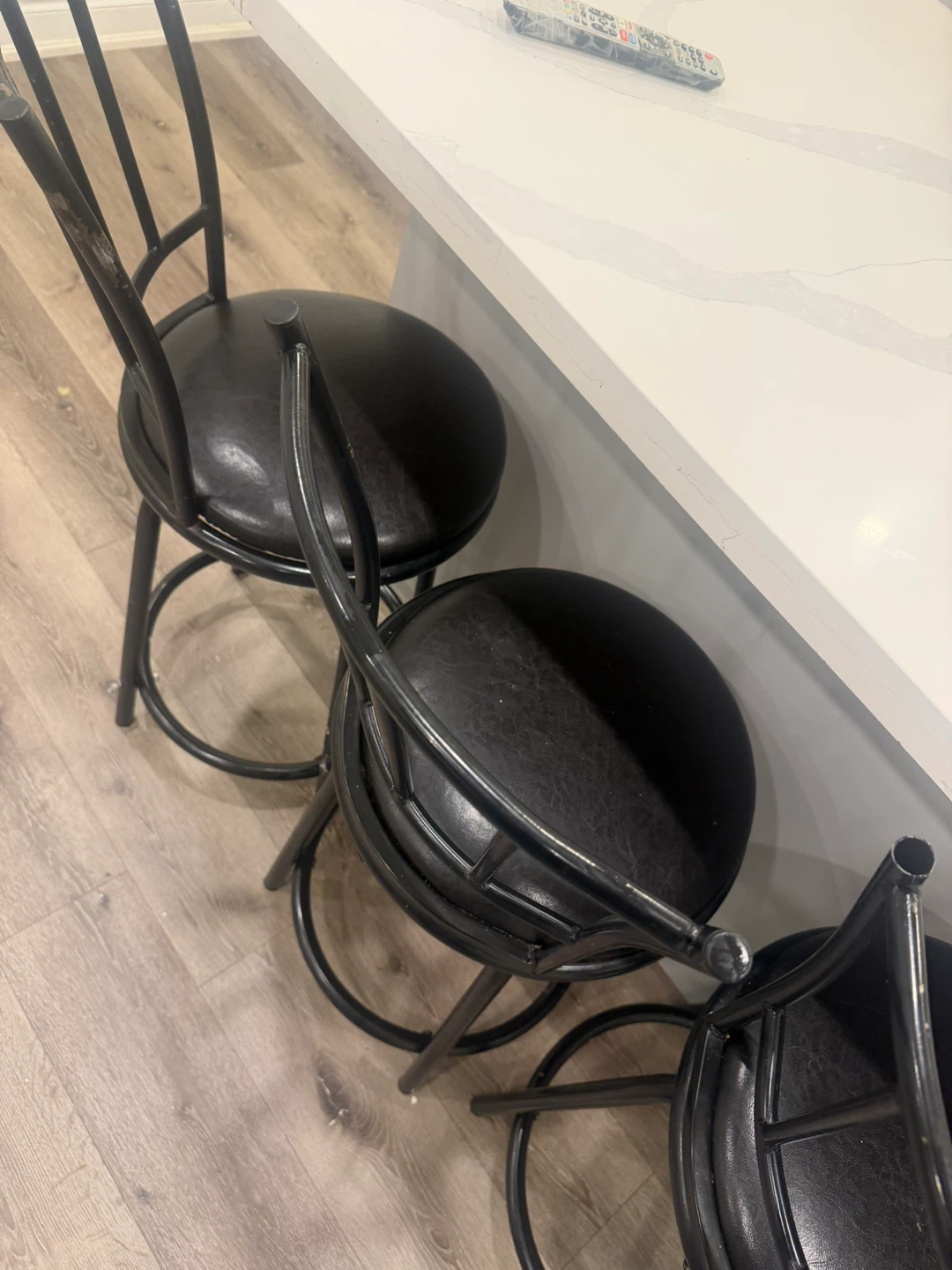 Set of 3 Black Bar Stools - photo 4