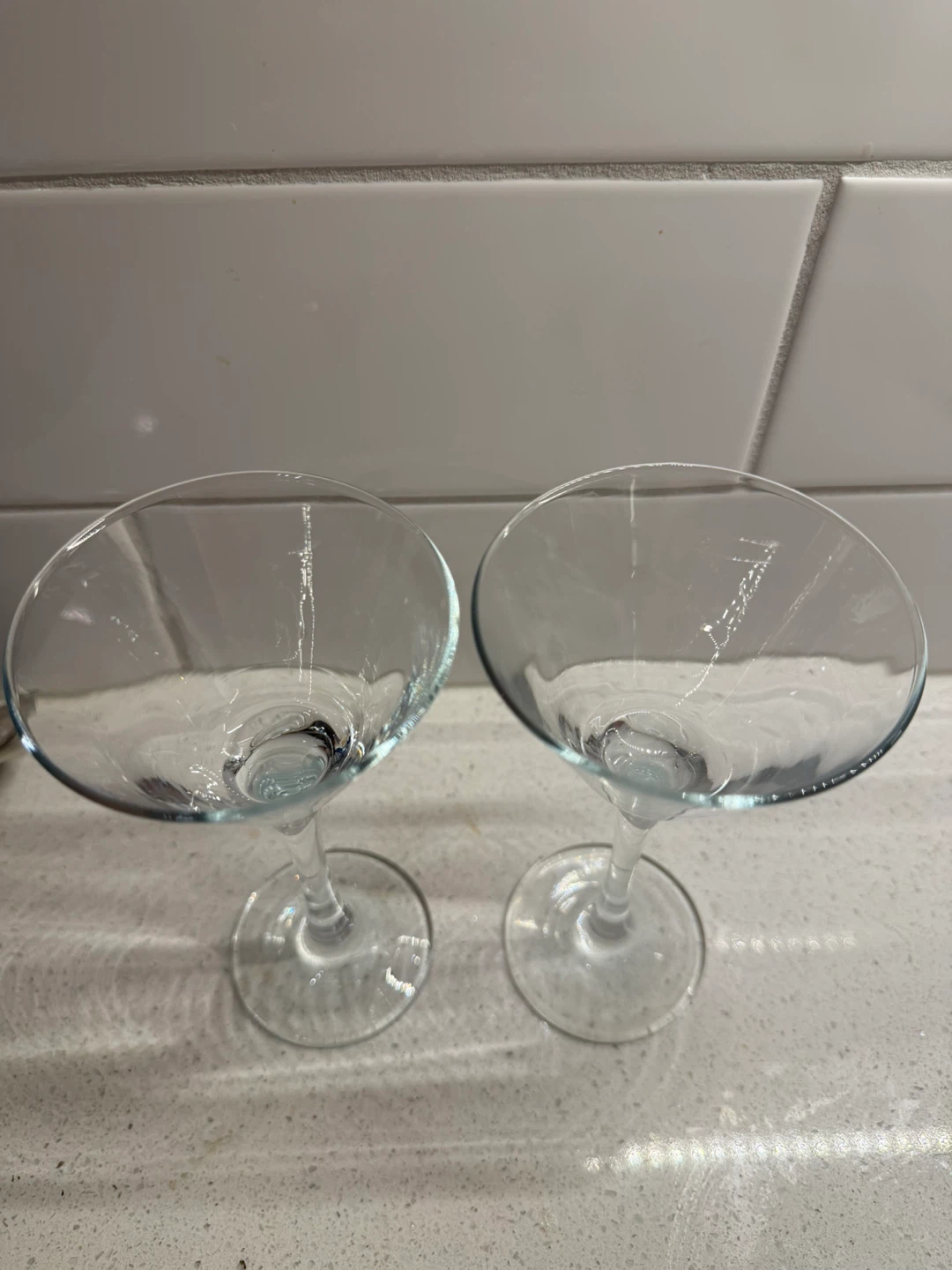 Set of 2 Etched grey goose Martini Glasses - photo 2